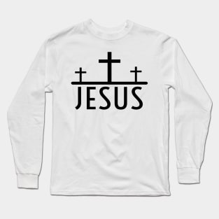 Jesus Name Cross Religious Funny Christian Long Sleeve T-Shirt